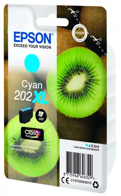Epson Kiwi Singlepack Cyan 202XL Claria Premium Ink_0