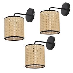 Helloshop26 - Lot de 3 appliques murales southend 25 x 17 x 16 cm noir beige lux.Pro 03_0007352 - 3001874547766_0