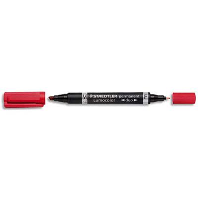 MARQUEURS STAEDTLER LUMOCOLOR PERMANENTS DOUBLE POINTE - ROUGE