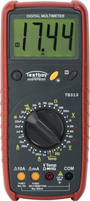 Multimètre numérique Testboy 313 - 0-600 V AC/DC RMS - Test de continuité, diode et température - TESTBOY_0