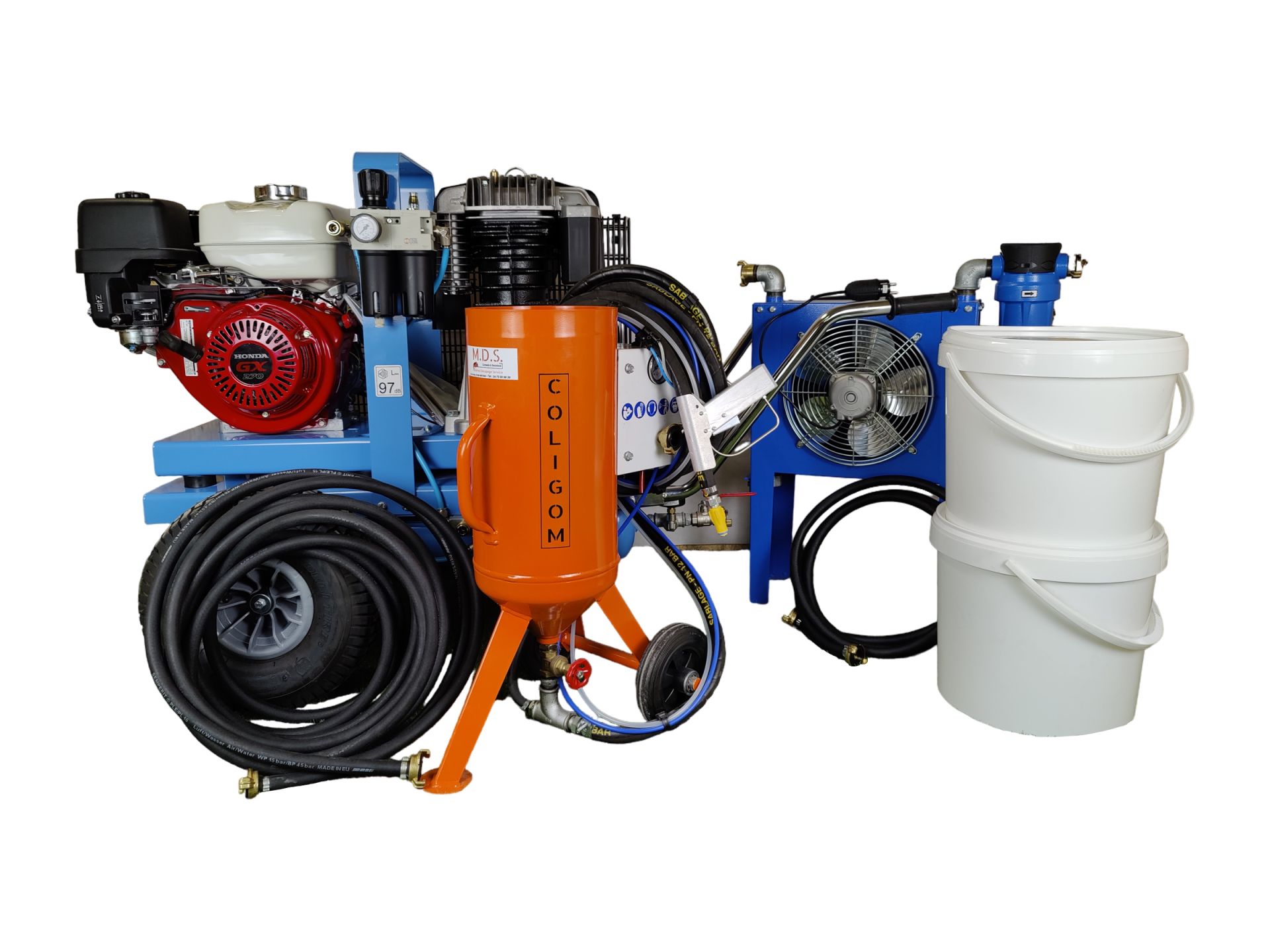 PACK AÉROGOMMAGE Aérogommeuse 8 litres et compresseur 800H_0