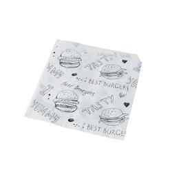 Papstar 1000 Sachets pour hamburgers en papier parchemin artificiel, ingraissable 13,5 cm x 13 cm blanc rés - blanc papier 11515_0