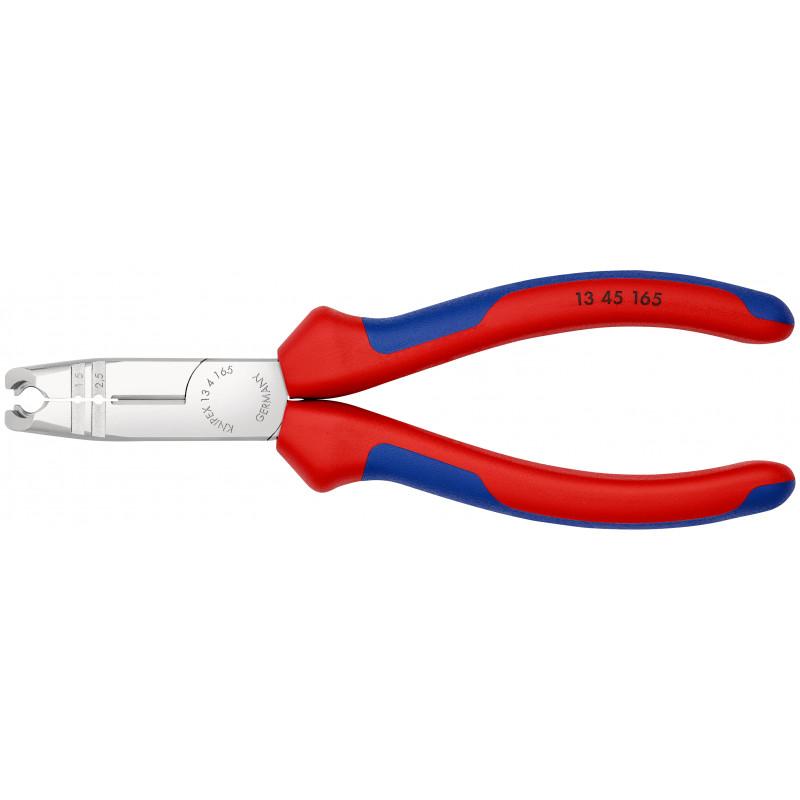 Pince à dégainer et à dénuder - 165mm - Gainage bi-matière - Chromée - Sur carte - KNIPEX | 13 45 165 SB_0