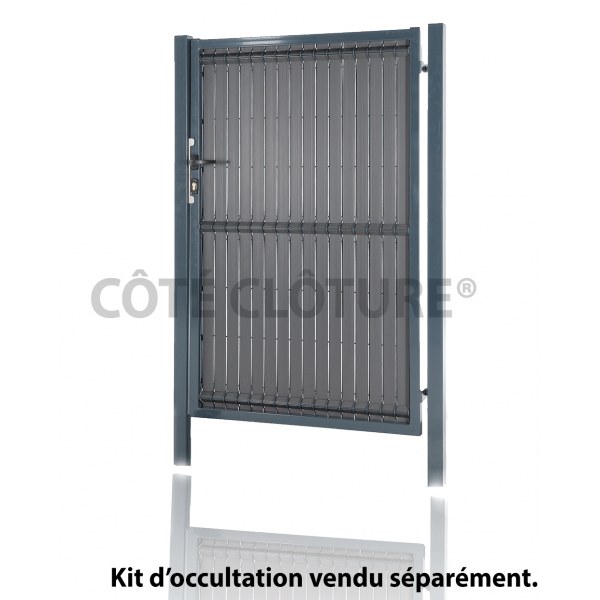 Portillon grillagé Andalou - droit - occultant avec kit M55 - largeur 1m136, hauteur 1m03 à 1m93_0