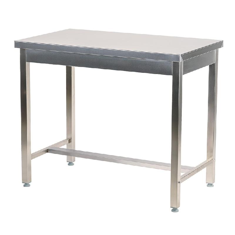 Romux® Table en Acier Inoxydable pour Restauration Centrale sans Étagère 1500x800x850 mm | Table de Travail en Inox Résistante à la Corrosion - 8_0