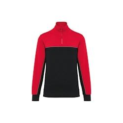 Sweat shirt écoresponsable à col zippé WK. Designed To Work noir|rouge T.4XL WK Designed To Work - XXXXL 3663938309828_0