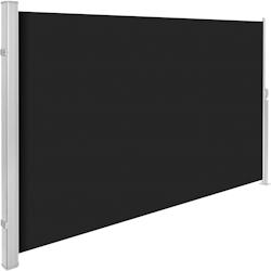 Tectake Paravent rétractable et extensible avec enrouleur - 180 x 300 cm, noir -401528 - noir polyester 401528_0