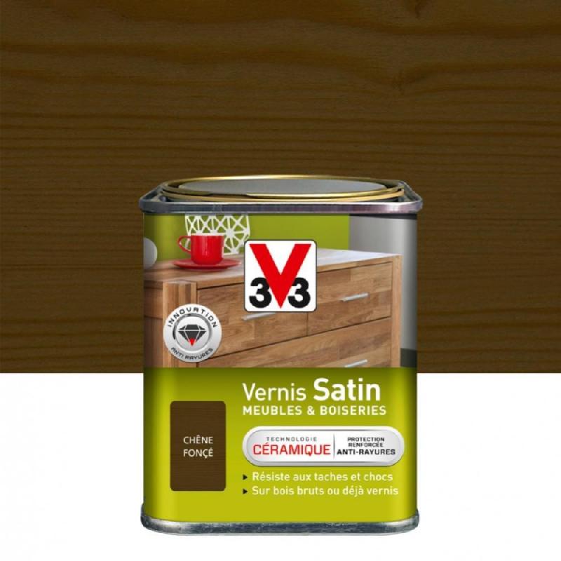 Vernis meuble et objet V33 - chêne foncé satiné - 0.25L_0