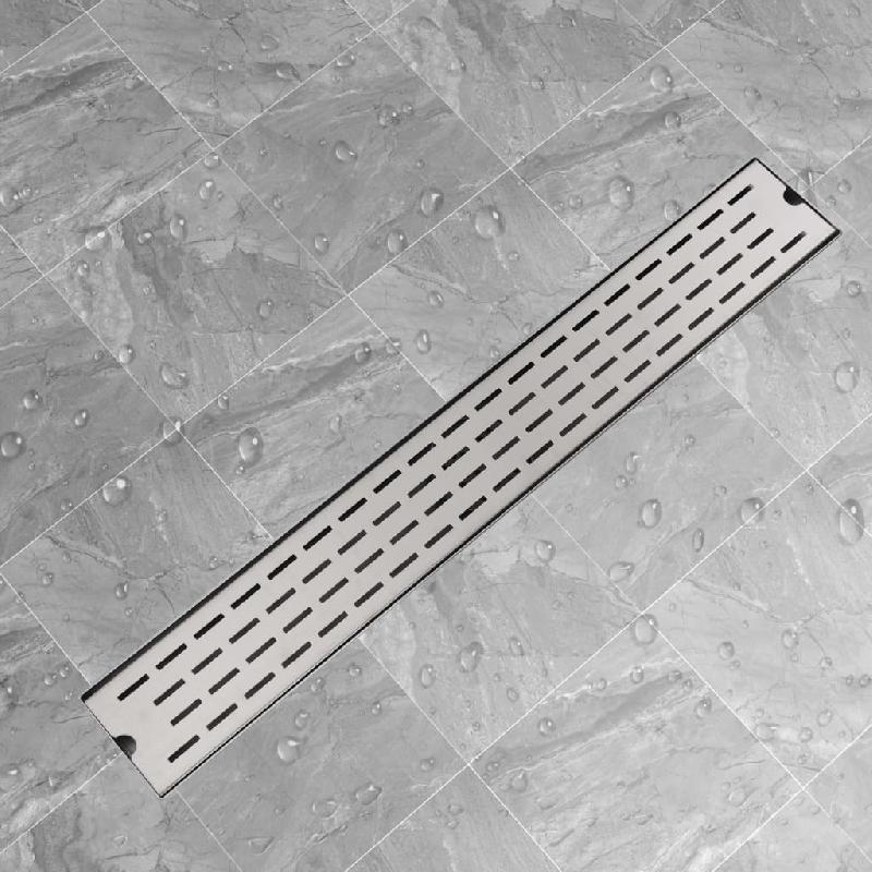 Vidaxl drain de douche linéaire 830 x 140 mm acier inoxydable 142180_0