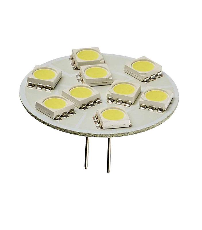 AMPOULE LED G4 BACKPIN PLAT À 9 SMD5050 1.5W 150LM (ÉQUIV 20W) BLANC
