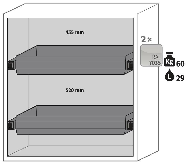 ARMOIRE SÉCURITÉ S-CLASSIC-90 S90.129.120.WDAS JAUNE - MANUTAN COLLECTIVITÉS