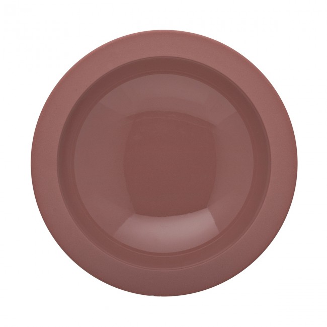 ASSIETTE CREUSE RONDE 20CM ROSE SABLE EN GRÈS - A L'UNITÉ - BAHIA - GUY DEGRENNE