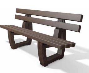 Banc public imputrescible en plastique recyclé hanit - SUTTON - Faible poids, respectueux de l'environnement_0
