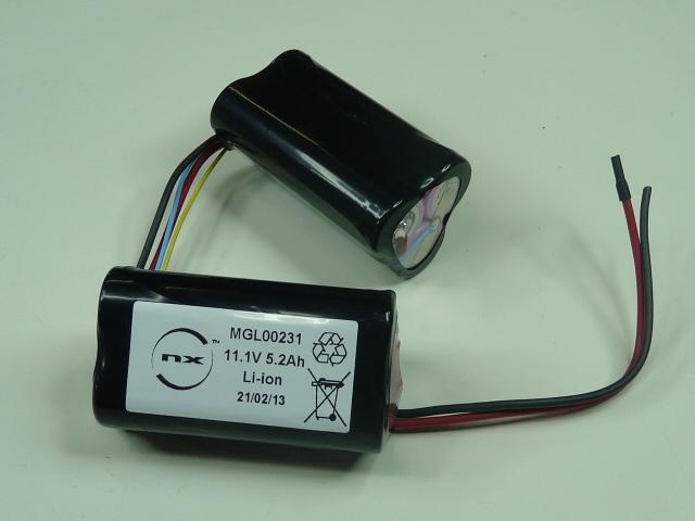 Batterie Li-Ion 6x 18650 3S2P 11.1V 5200mAh F100 - Marque NX_0
