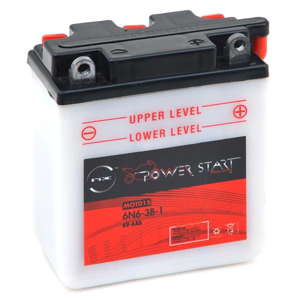 Batterie de démarrage moto 6N6-3B-1 NX Power Start - 6V 6Ah - pack acide inclus_0