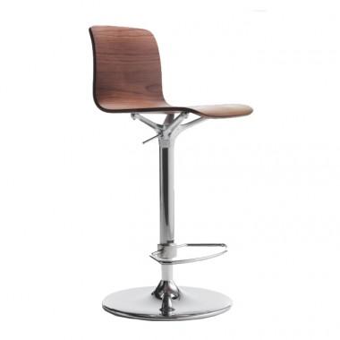 Tabouret de bureau BEBO SH - Design contemporain - Réglable en hauteur - Coque en chêne, noyer ou cuir_0