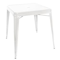 Bolero Bistro table carrée en acier blanc 668 mm - blanc 5050984333262_0