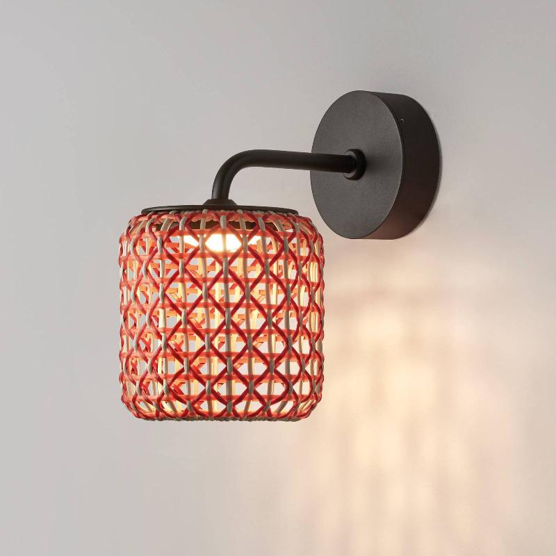 BOVER NANS A APPLIQUE D\'EXTÉRIEUR LED, ROUGE, Ø 16,7 CM