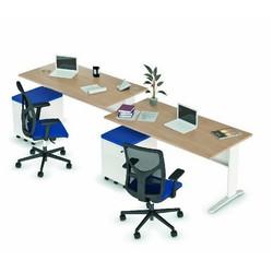 Bureau droit avec caisson porteur - Gamme Star - Fabrication française - Garantie 8 ans_0