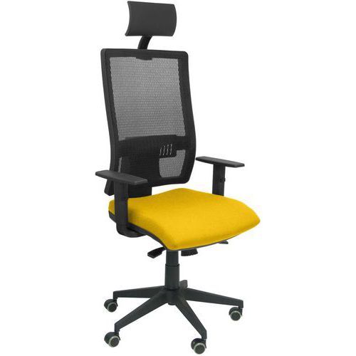 CHAISE DE BUREAU HORNA APPUI TÊTE - JAUNE - PIQUERAS Y CRESPO
