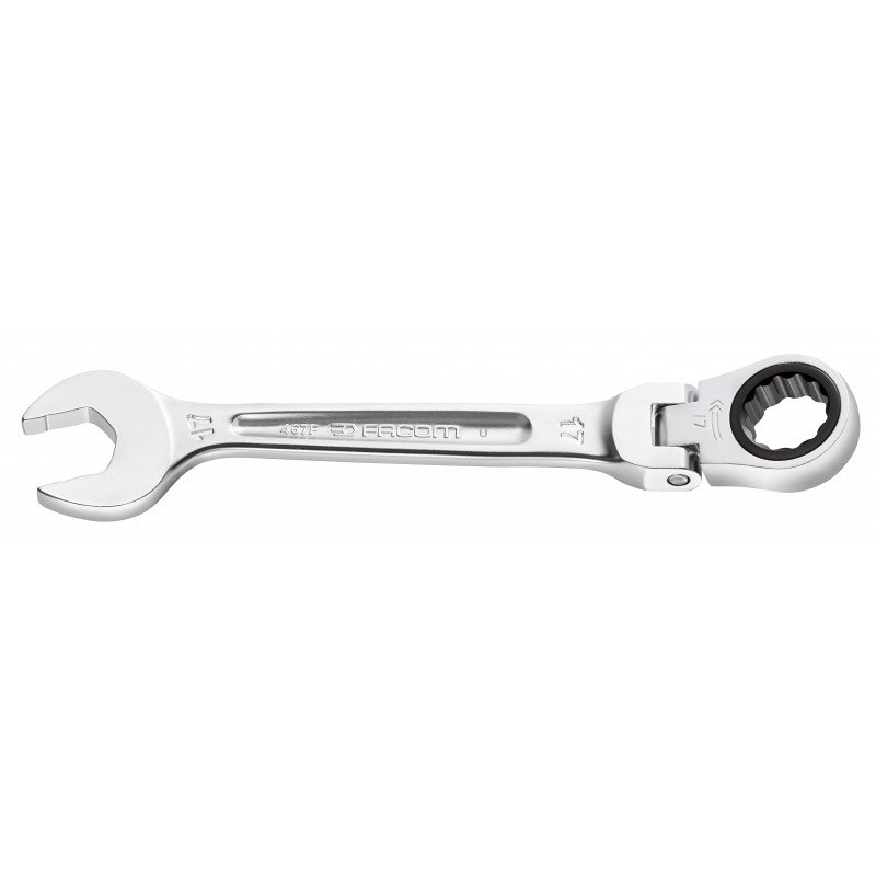 CLÉ MIXTE À CLIQUET ARTICULÉE MÉTRIQUE DIAMÈTRE 8MM LONGUEUR 127,5MM - FACOM - 467BF.8