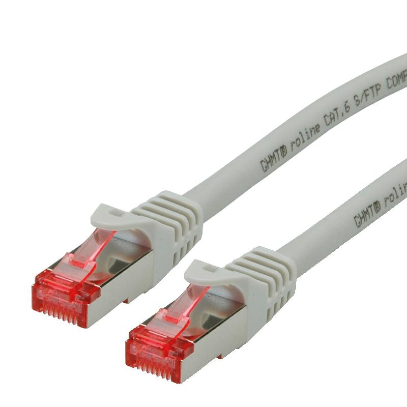 Cordon ROLINE S/FTP(PiMF) Cat.6, LSOH, Component Level, gris, 15 m_0