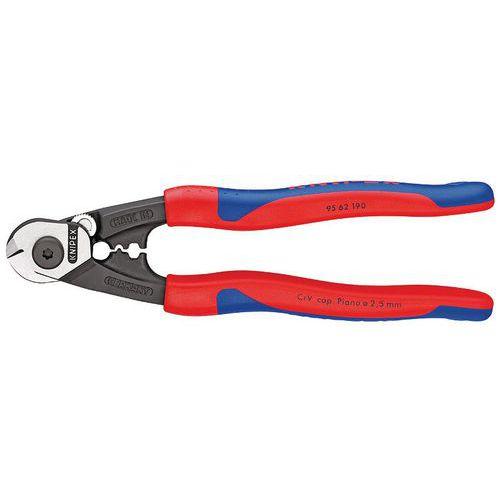 COUPE-CÂBLES ACIER 190MM - Ø25-4-5-7MM - GAINAGE BI-MATIÈRE - KNIPEX