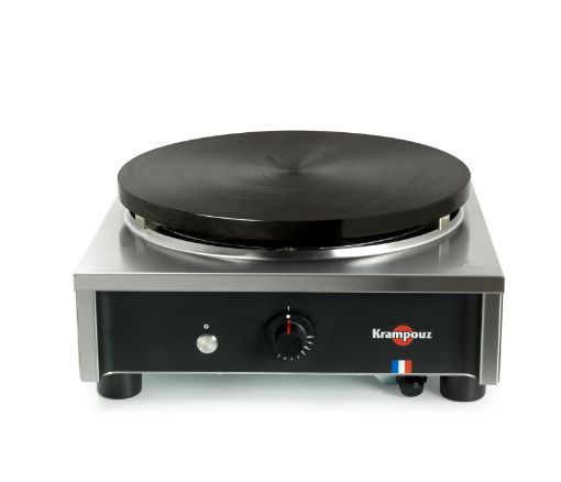 Crêpière gaz professionnelle Krampouz - 1 plaque châssis carré - diamètre 40 cm - inox et fonte_0