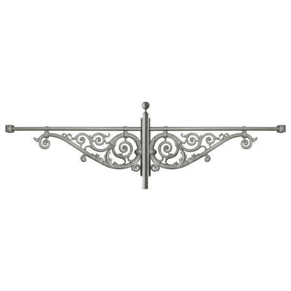 Crosses et consoles bouquets ailes d’ange - fontes de Paris - acier et aluminium - saillie 1200 mm_0