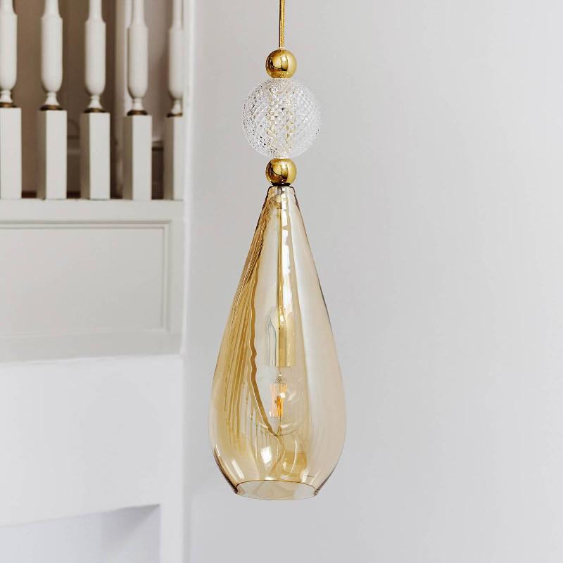 EBB & FLOW SMYKKE L OR CRYSTAL CHECK BALL GOLD