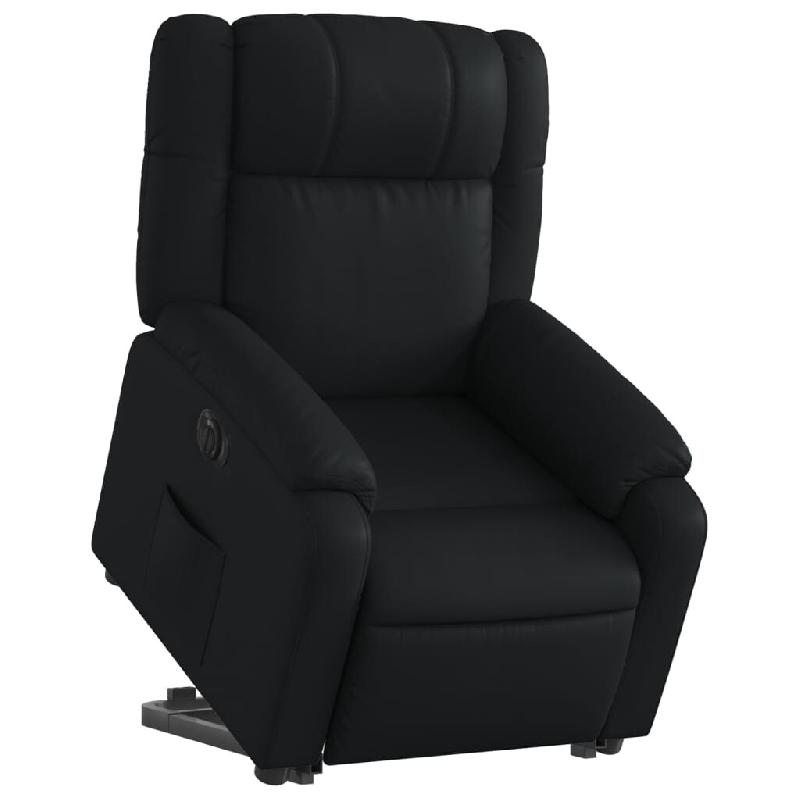 Fauteuil inclinable électrique noir similicuir Modèle Arvanelis - 8721012176522_0