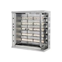 FURNOTEL Rôtissoire professionnelle gaz de marché - grande capacité 30 poulets - 5 doubles brûleurs céramiques infrarouges - 0645760683584_0