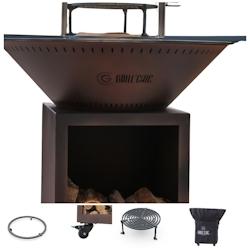 GRILLCHIC pack privilège brasero classique acier 83 imitation corten double cuve - paprivbracdccl_83_90_imit_corten_0