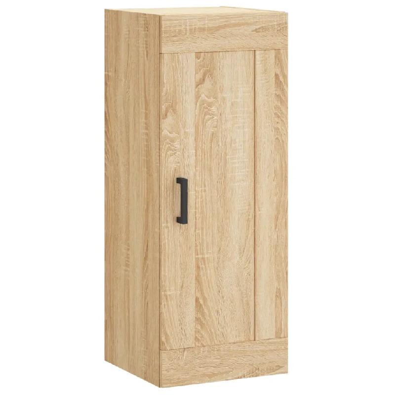 Helloshop26 - Armoire murale élégante de rangement 34,5 x 34 x 90 cm avec poignée en fer style contemporain en bois d'ingénierie 02_0048948 - Bois_0