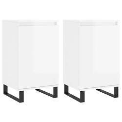 Helloshop26 - Buffet bahut commode armoire meuble de rangement organisateur cuisine salle de séjour salons lot de 2 brillant 40 x 35 02_0036703 - 300_0