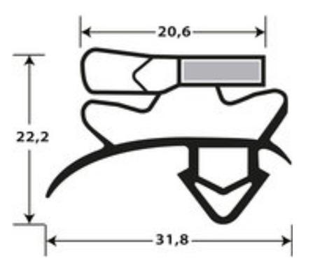 Joint pvc magnetique pour meubles frigos jpc-164_0