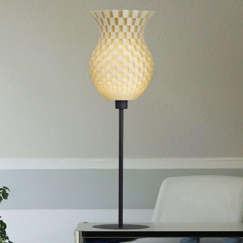 TAGWERK LAMPE À POSER TRESSAGE, ENTONNOIR, BLANC CRÈME