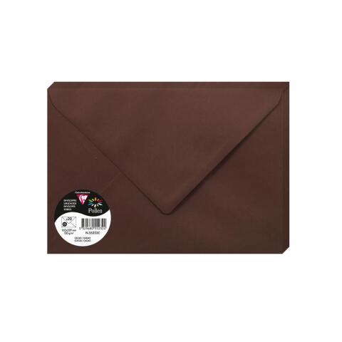 LOT DE 2 - PAQUET DE 20 ENVELOPPES POLLEN 162X229MM 120G/M² - CACAO