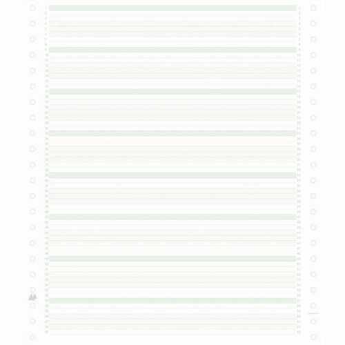 LOT DE 2000 FEUILLES DE LISTING ZONÉ VERT 1PLI BANDES - EXACOMPTA