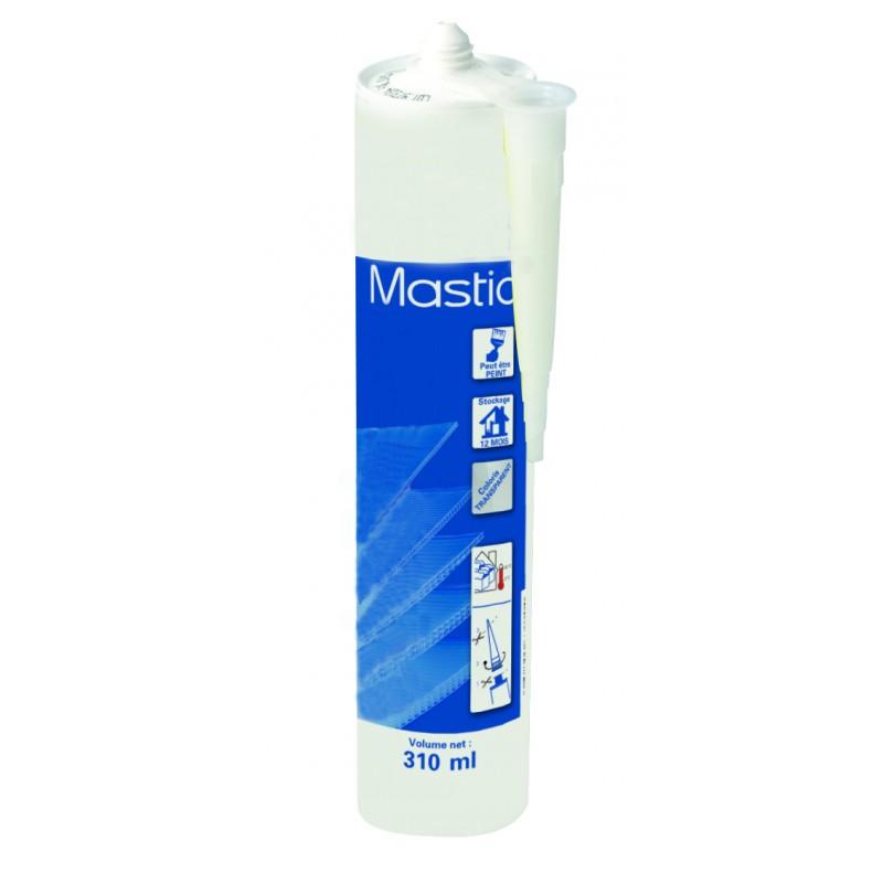 MASTIC SILICONE TRANSPARENT POLYCARBONATE ET MULTI SUPPORTS 310 ML - COLORIS - TRANSPARENT, CONTENANCE - 310 ML_0