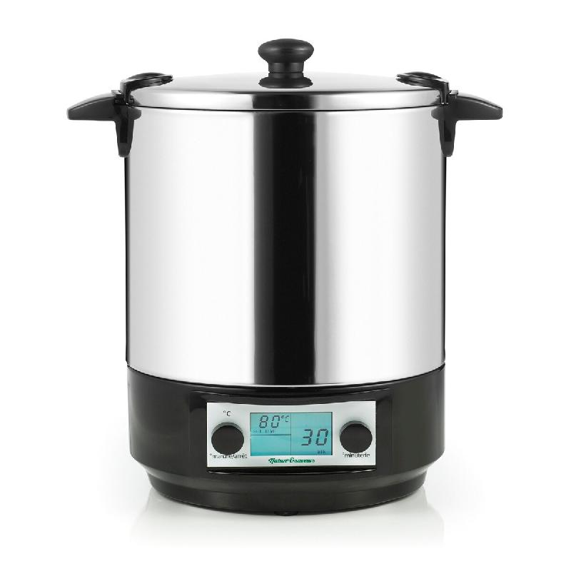 NATURE&SAVEURS stérilisateur de bocaux électrique cuve inox avec écran lcd et minuteur 12l 1650w NSST12INA - argenté 3485617779056_0