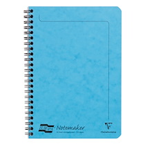 NOTEMAKER EUROPA CAHIER RELIURE INTÉGRALE A5 120 PAGES DÉTACHABLES LIGNÉ - TURQUOISE - LOT DE 10