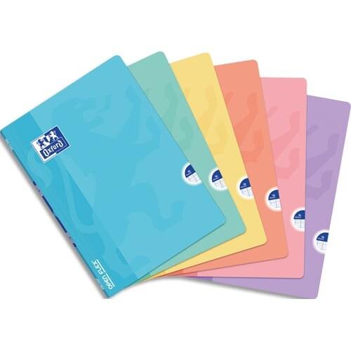 Oxford Lot de 10 Cahier Openflex Pastel piqué A4, 96p./48 feuilles 90g/m², Séyès, coloris assortis (6) - 3020120203997_0