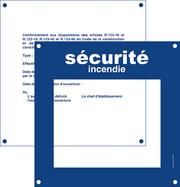 PANNEAU AVIS DE CONTRÔLE INCENDIE ERP