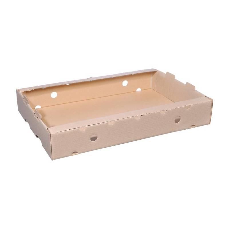 Plateau découpé empilable - léger en simple cannelure - disponible en blanc et écru_0