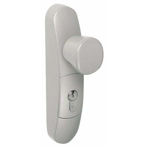 POIGNÉE À BOUTON FIXE POUR SERRURE ANTIPANIQUE - EN 3600 GRIS ALU JPM