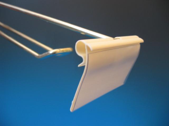 Porte étiquette 40 x 105 pour broche transparent - Blanc pur RAL 9010_0