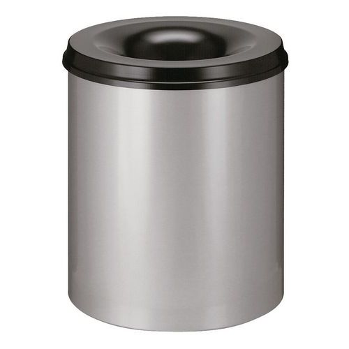 POUBELLE À PAPIER ANTI-FEU 80L GRIS ALUMINIUM - V-PART