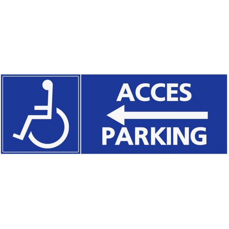 Refz402 - panneau accès parking handicapés - abc signalétique - dimensions : 5 cm à 40 cm_0