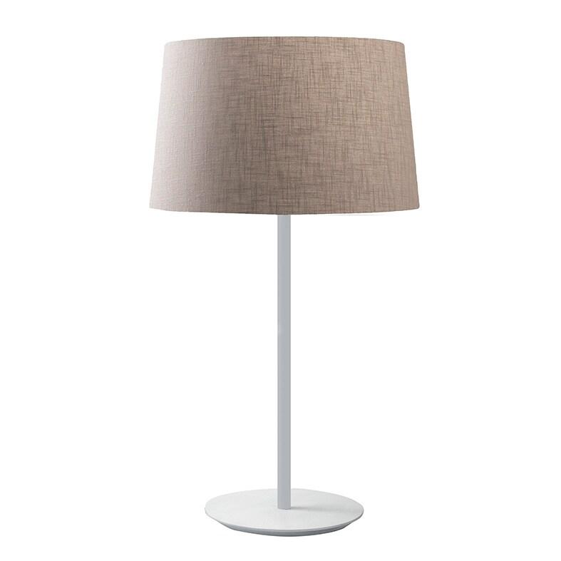 ROSSINI ILLUMINAZIONE Vivien Lampe De Table Blanche Avec Abat-Jour Conique Ivoire E27 Ip20 - Éclairage D'Intérieur En Métal - Groupe Rossi - blanc_0